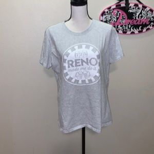 Port & Company 775 Reno made me do it Nevada grey short sleeve shirt